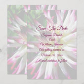 Dazzling Dahlia Flower Wedding Save The Date (Voorkant / Achterkant)