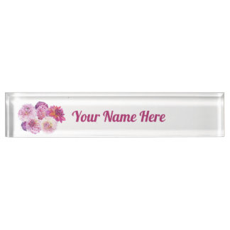 Dazzling Dahlias Personalized  Naambordje
