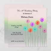 Dazzling Daisies Birthday Uitnodiging (Voorkant / Achterkant)