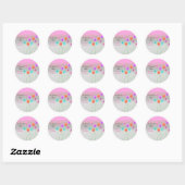Dazzling Daisies Personalized Birthday Ronde Sticker (Vel)