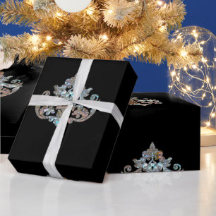 Dazzling Damask French Elegant Holiday Cadeaupapier