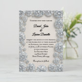 Dazzling Diamond foto bruiloft uitnodiging (Staand voorkant)