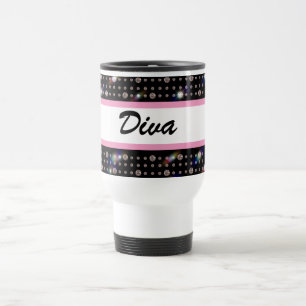 Dazzling Diamond Pink Bling Travel Mug Reisbeker