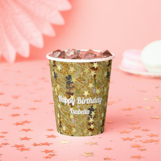 Dazzling Glitzy Sparkle Any Age Birthday Party Papieren Bekers
