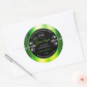 Dazzling Green Black Produit Étiquette Bijoux Logo (Enveloppe)