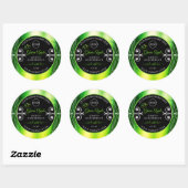 Dazzling Green Black Produit Étiquette Bijoux Logo (Feuille)