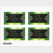 Dazzling Green Black Produit Étiquette Bijoux Logo (Feuille)