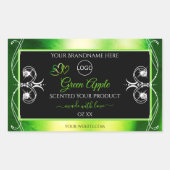 Dazzling Green Black Produit Étiquette Bijoux Logo (Devant)