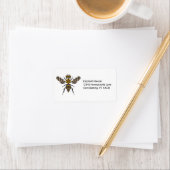 Dazzling Honey Bee Quilt Pattern Adresetiketten Etiket (Insitu)