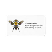 Dazzling Honey Bee Quilt Pattern Adresetiketten Etiket (Voorkant)