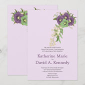 Dazzling Mauve Boho Best Floral Wedding Invitation Kaart (Voorkant / Achterkant)
