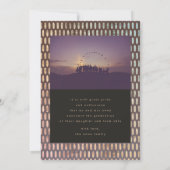 Dazzling Modern Border Photo Afstudeerder Aankondiging (Achterkant)