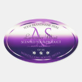Dazzling Paarse Product Labels diamanten monogram (Voorkant)