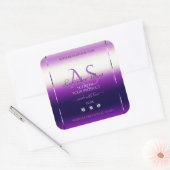 Dazzling Paarse Product Labels diamanten monogram (Envelop)