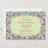 Dazzling Paisley Invitation Kaart (Voorkant)