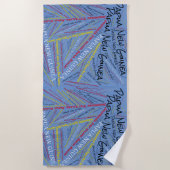 Dazzling Papoea-Nieuw-Guinea vlag patriottisch Strandlaken (Voorkant)