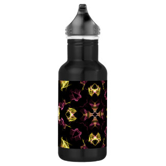 Dazzling Pink en Yellow Mandala Waterfles