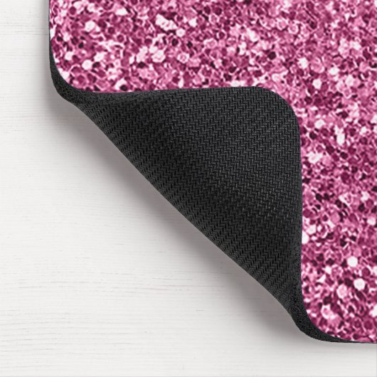 Dazzling Pink Glitter Muismat (Hoek)