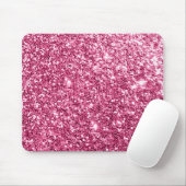 Dazzling Pink Glitter Muismat (Met muis)