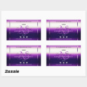 Dazzling Purple Produit Bijoux Étiquette Monogramm (Feuille)