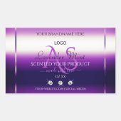 Dazzling Purple Produit Bijoux Étiquette Monogramm (Devant)