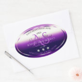 Dazzling Purple Produit Bijoux Étiquette Monogramm (Enveloppe)