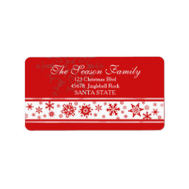 Dazzling Snowflake Holiday Adres label