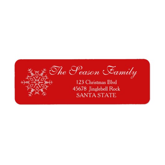 Dazzling Snowflake Holiday Adres label (Voorkant)