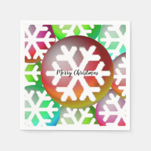Dazzling Snowflake Pattern-kerstpapier Napkins Servet