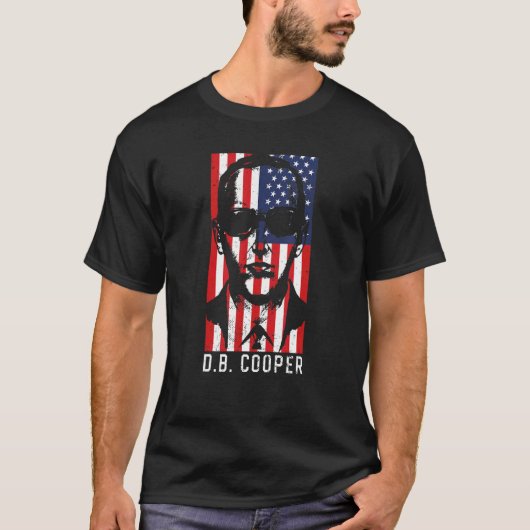 Db Cooper American Flag 1971 Skyjacking Heist T-shirt (Voorkant)