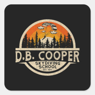 DB Cooper Classic Vierkante Sticker