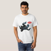 DB Cooper springt uit vliegtuig T-Shirt (Voorkant volledig)