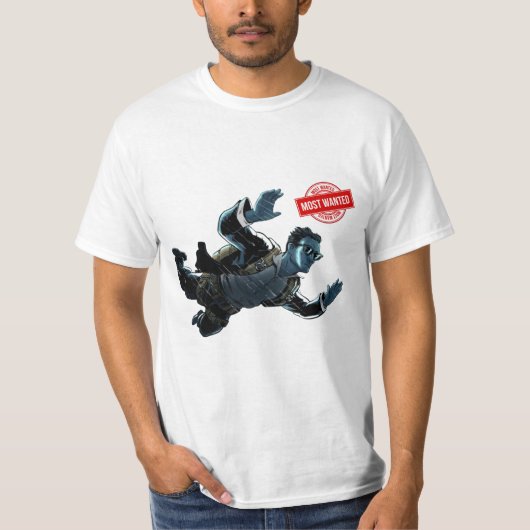 DB Cooper springt uit vliegtuig T-Shirt (Voorkant)