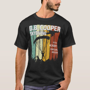 DB Cooper voor mannen skydiving Academy T-shirt