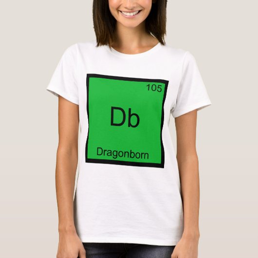 Db - Dragonborn T-shirt symbole d'élément de chimi (Devant)