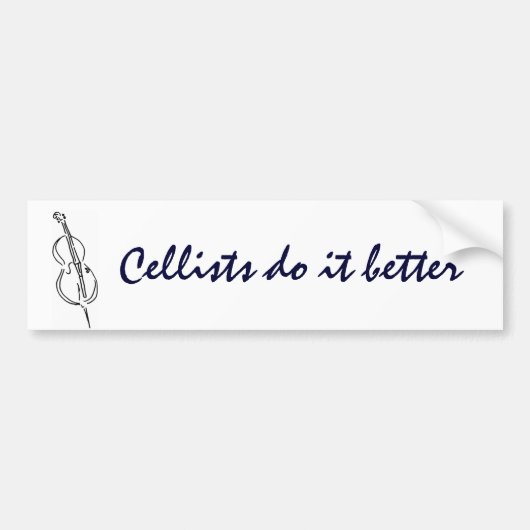 DB- Funny Cello-Bumpersticker Bumpersticker (Voorkant)