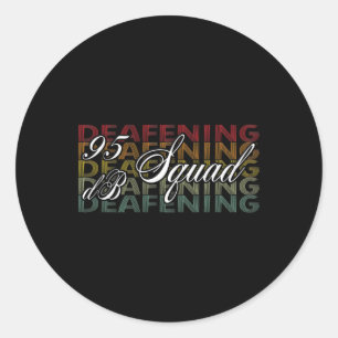 DB Squad Hand Gebarentaal Gehoorverlies Bewustzijn Ronde Sticker