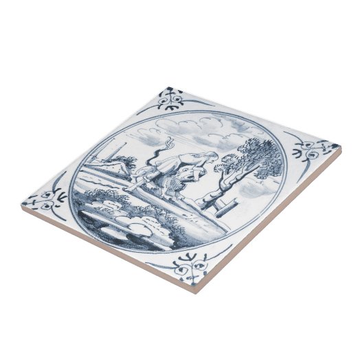 DBT08 Biblical Design Ceramic Tile Tegeltje (Zijkant)