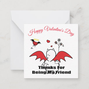 DBY met vrienden Hearty Happy Valentine's Day Notitiekaartje