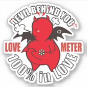 DBY's LOVE METER 100% Sticker (Voorkant)