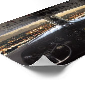 DC3 Cockpit Night Uitzicht Poster (Hoek)