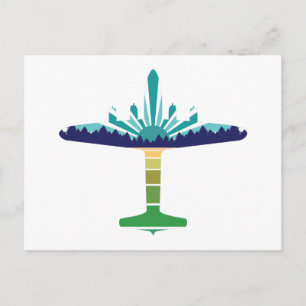 dc 6 vliegtuigzonsondergang briefkaart