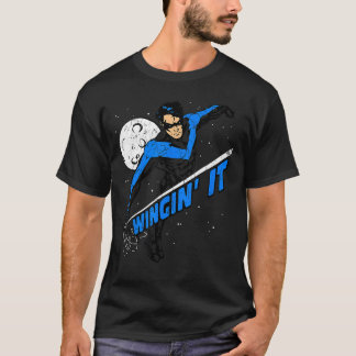 DC Comics Batman Nightwing Wingin It Unisex Volwas T-shirt