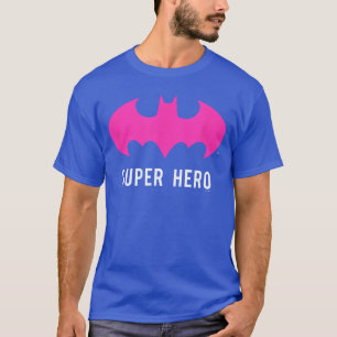 DC Comics Batman Superheld Neon Roze BatSymbool Lo T-shirt