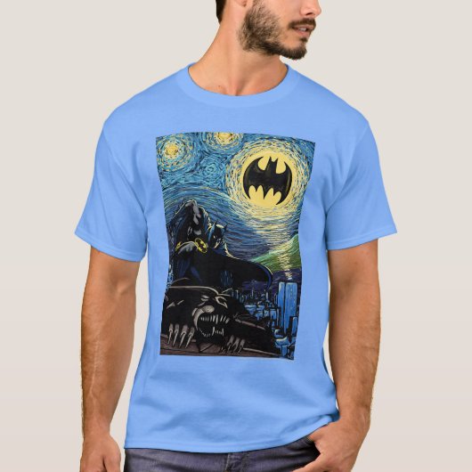 DC Comics Batmanhe Dark Knight Starry Night Style  T-shirt (Voorkant)