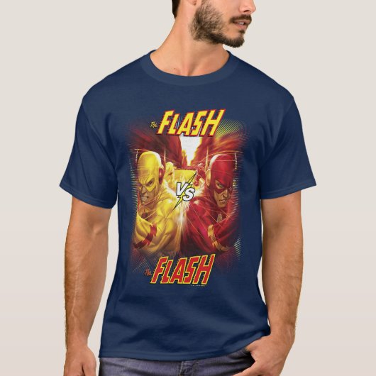 DC Comics Flash vs Reverse Flash Comic Held Poster T-shirt (Voorkant)