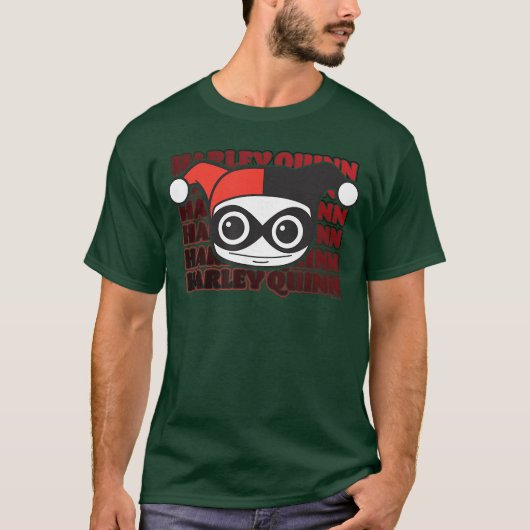 DC Comics Harley Quinn Chibi Stack leuk T-shirt (Voorkant)