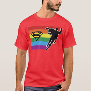 DC Comics Pride Justice League Superman Pride Vlag T-shirt