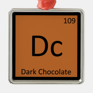 Dc - Donkere Chocolade Chemie Periodiek Systeem Metalen Ornament