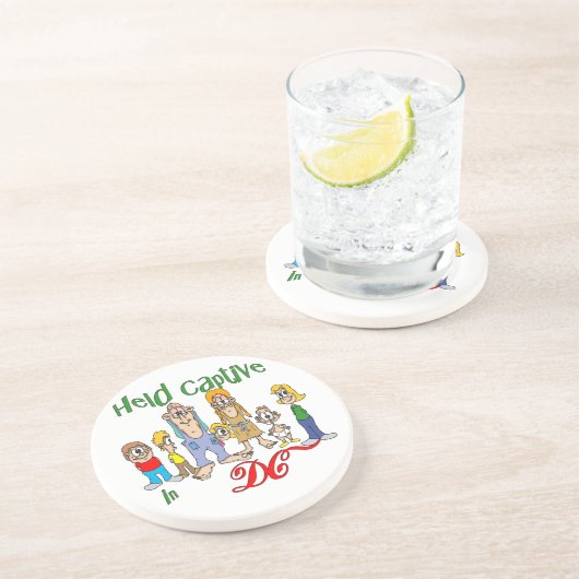 DC Funny Trailer Park Sandstone Onderzetter (Zijkant)